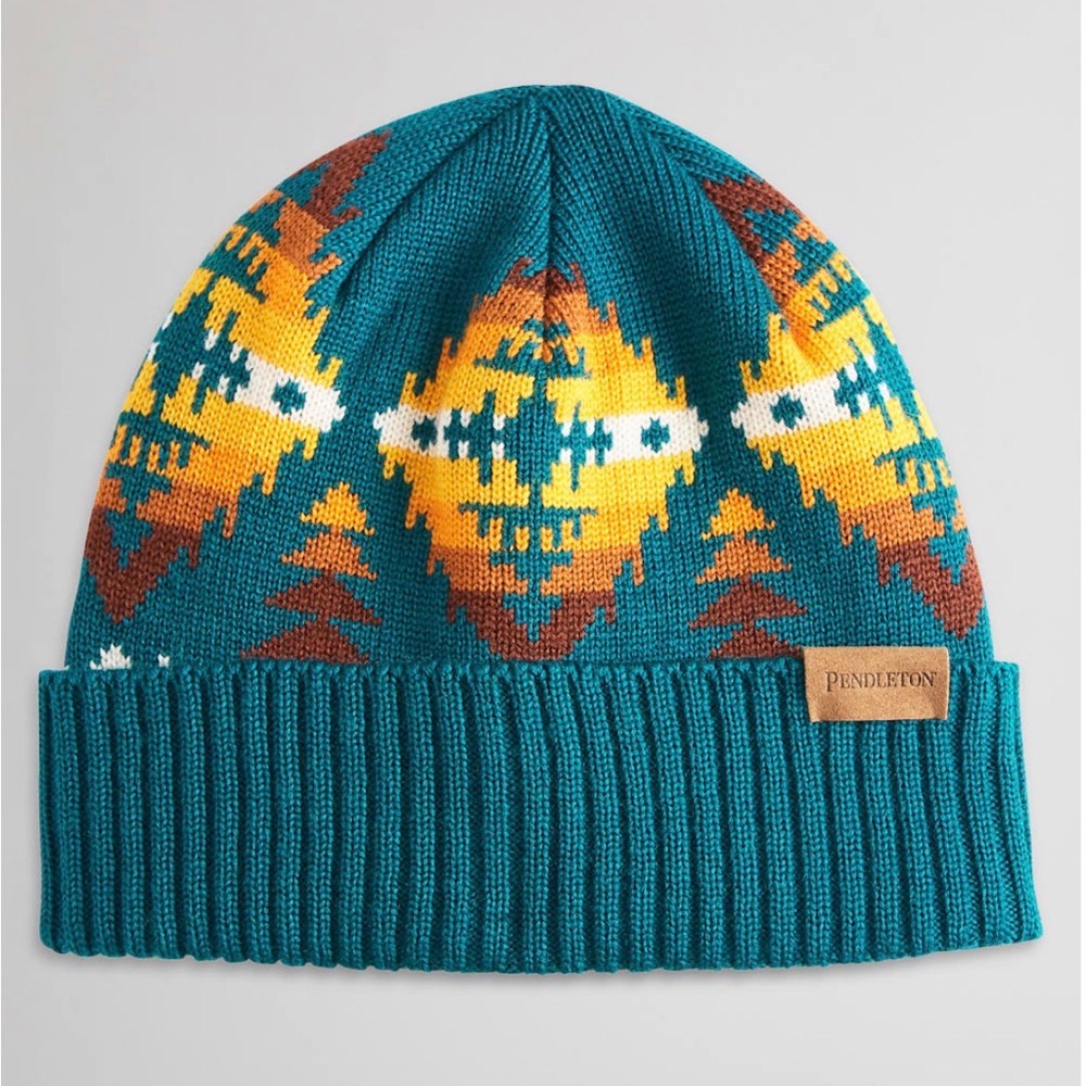 Pendleton Turquoise Merino Wool Beanie